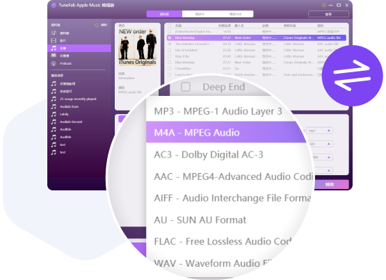 Select Mainstream Format to Download iTunes Audio