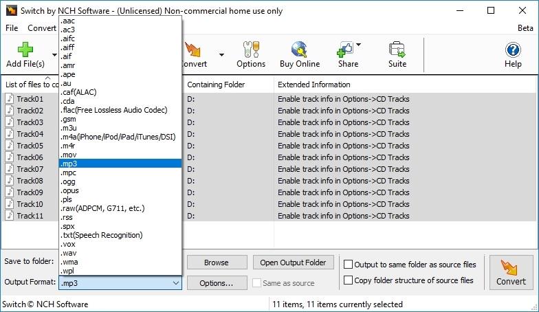 Switch Audio File Converter 音樂轉檔