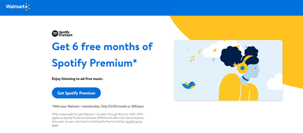 加入沃爾瑪會員免費享受 Spotify Premium
